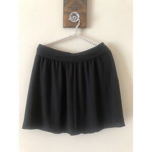 LOFT Womens Size 4 Black Chiffon Skirt Pleated Waist Short